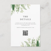 ミニマリストのボホ結婚グリーンリー エンクロージャーカード (正面)