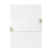 ミニマリストのボホ結婚グリーンリー 招待状ベリーバンド (裏面例)