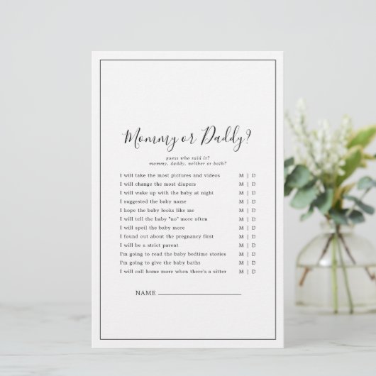 ミニマリストのママまたはダディーゲーム (スタンド正面)