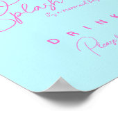 ミニマリストのマーメイド誕生日パーティードリンク ポスター (角)