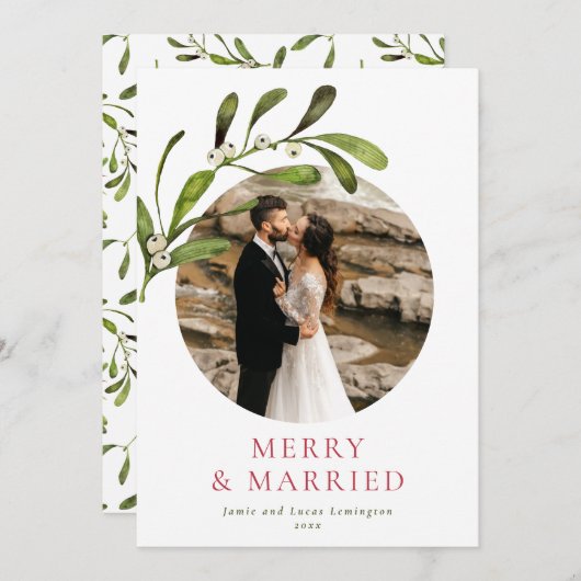 ミニマリストのミストレメリートーと結婚した写真 シーズンカード (正面/裏面)