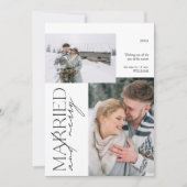 ミニマリストのミセスと結婚したフォトメリーー シーズンカード (正面)