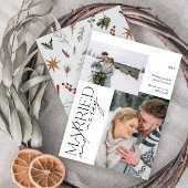 ミニマリストのミセスと結婚したフォトメリーー シーズンカード