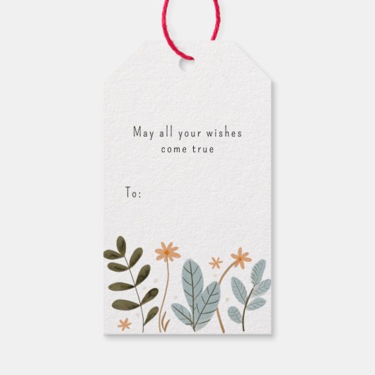 ミニマリストのムースメリークリスマス ギフトタグ (裏面)