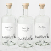 ミニマリストのメサ結婚アリゾナカスタム州 リキュールボトルラベル (ボトル)