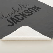 ミニマリストのモダン名前メッセージ シェルパブランケット (3/4)