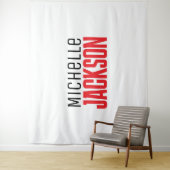 ミニマリストのモダン名前メッセージ タペストリー (インサイチュ)