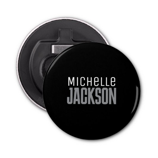 ミニマリストのモダン名前メッセージ 栓抜き (正面)