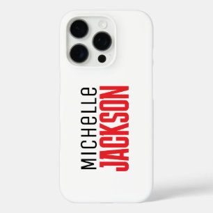 ミニマリストのモダン名前メッセージ iPhone 16 PROケース