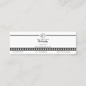 ミニマリストのモノクロロゴ写真 スキニー名刺 (裏面)