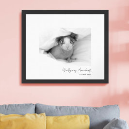 ミニマリストのモノクロ写真キャプション ポスター