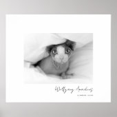 ミニマリストのモノクロ写真キャプション ポスター (正面)