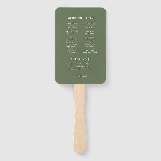 ミニマリストのヤシの木 ハンドファン (裏面)