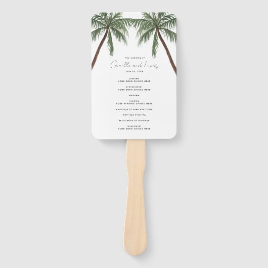 ミニマリストのヤシの木 ハンドファン (正面)