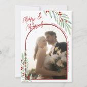 ミニマリストのヤドリギ 新婚のゲート フォト クリスマス (正面)