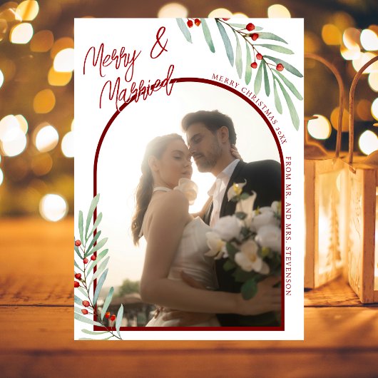 ミニマリストのヤドリギ 新婚のゲート フォト クリスマス