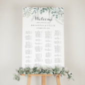 ミニマリストのユーカリのアルファベットの座席表 ポスター