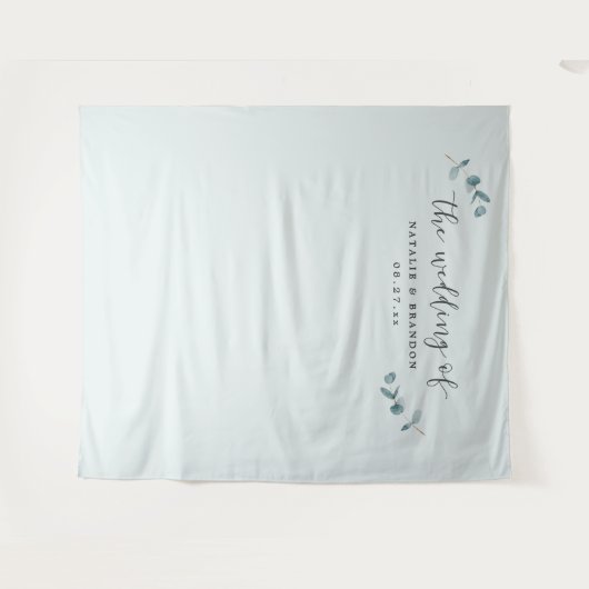 ミニマリストのユーカリのウェディングフォトグラフィーバックドロップ タペストリー (正面(横))