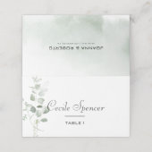 ミニマリストのユーカリフォーマルスの結婚葉 プレイスカード (外部開封)