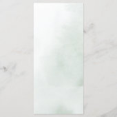 ミニマリストのユーカリフォーマルプス結婚の葉のメニュー メニュー (裏面)