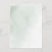 ミニマリストのユーカリ結婚プスの葉の詳細 エンクロージャーカード (裏面)