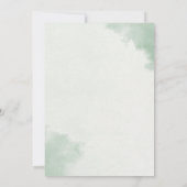 ミニマリストのユーカリ結婚ー緑 招待状 (裏面)