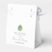 ミニマリストのユーカリ葉ミセス・ネームズ日付 フェイバーボックス (裏面サイド)