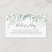 ミニマリストのユーカリ赤ちゃんシャワー予約リクエスト エンクロージャーカード (正面)
