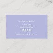 ミニマリストのライトブルー清掃サービスカスタム 名刺 (裏面)