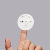 ミニマリストのラインアートありがとうビジネス ラウンドシール