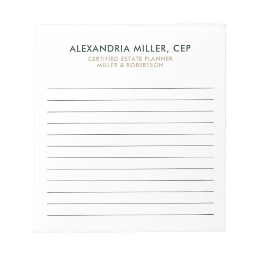 ミニマリストのラインナップ会社 ノートパッド (正面)