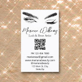 ミニマリストのラッシュアンドブロウアーティストのqrコモダンード 名刺