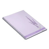 ミニマリストのラベンダーパープルと名前 ノートブック (右側)