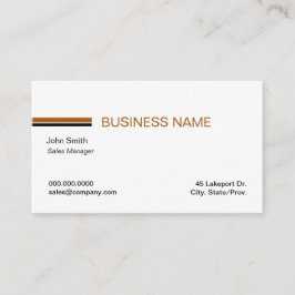 ミニマリストのリニアホワイト名刺 名刺