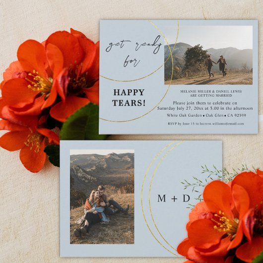 ミニマリストのリングエンゲージメントパーティー招待状 招待状