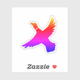 ミニマリストのレインボーダック シール