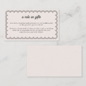 ミニマリストのレース縁取りのギフトカード用メモ エンクロージャーカード (正面/裏面)