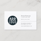 ミニマリストのロゴの追加プロフェッショナル 名刺 (正面)