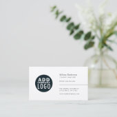 ミニマリストのロゴの追加プロフェッショナル 名刺 (スタンド正面)