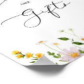 ミニマリストのワイルドフラワーの水彩カードとギフト ポスター (角)