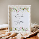 ミニマリストのワイルドフラワーの水彩カードとギフト ポスター