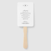 ミニマリストのワイルドフラワーハンドドロー結婚トモノグラム ハンドファン (裏面)