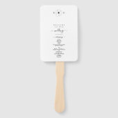 ミニマリストのワイルドフラワーハンドドロー結婚トモノグラム ハンドファン (正面)