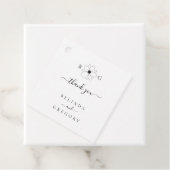 ミニマリストのワイルドフラワーハンドドロー結婚トモノグラム フェイバータグ (インサイチュ)