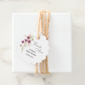 ミニマリストのワイルドフラワーパープルベビーシャワー フェイバータグ (インサイチュ)