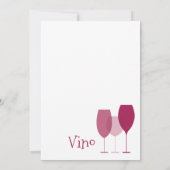 ミニマリストのワイン試飲パーティの招待状 招待状 (裏面)