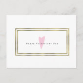 ミニマリストのヴァレンティシンプルンデーハートフェイク金ゴールド ポストカード