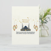 ミニマリストの三日月ラマダーンの祝福 招待状 (スタンド正面)