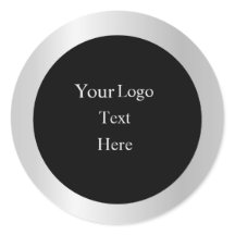 ミニマリストの上品なシルバーブラックテンプレートシール