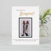 ミニマリストの上品なシンプルの花嫁 箔招待状 (立ち正面)